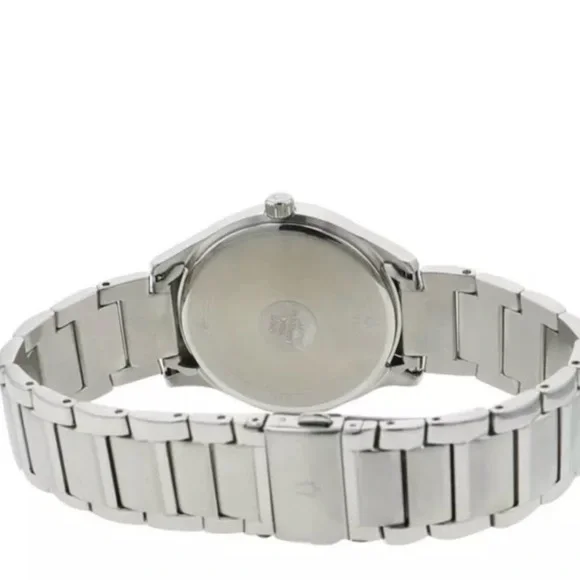 Bulova Silver Tone Black Dial Dress Watch 96B267 Brand New With Box